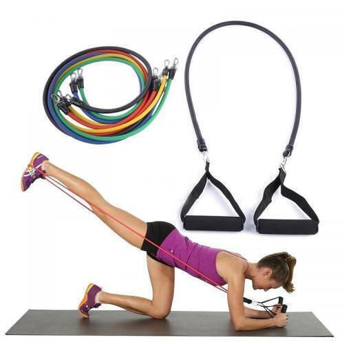 RPM Power Röhrenförmige Bänder für das Training mit Griffen Set 5Stück Mehrfarbig