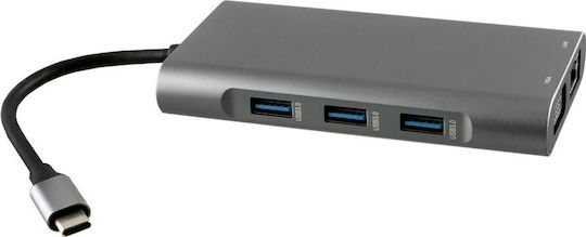 NSP N17 USB-C Docking Station with HDMI 4K PD Ethernet Gray
