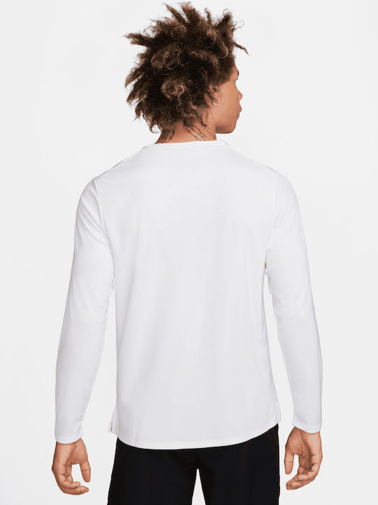 Nike Men's Athletic Long Sleeve Blouse Dri-Fit White