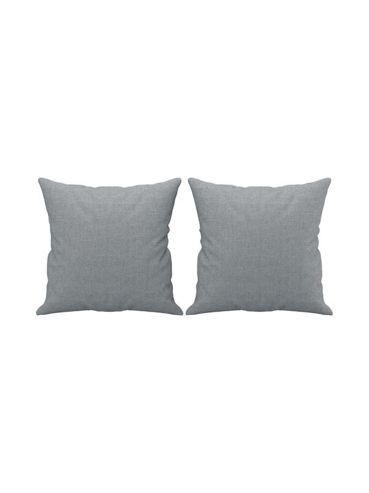 Canapea Cu Trei Locuri Gri Deschis Cu Perne Decorative 198x77x80cm