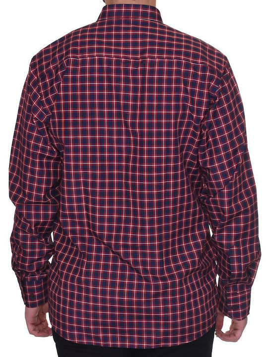 Luigi Men's Shirt Long Sleeve Bordeaux