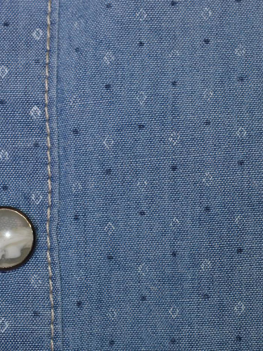 Long-sleeved Denim Shirt Light Blue