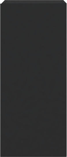 Dulap Suspendat pentru Sufragerie din Placă Aglomerată Neagră cu Iluminare LED 30.5x35x70cm