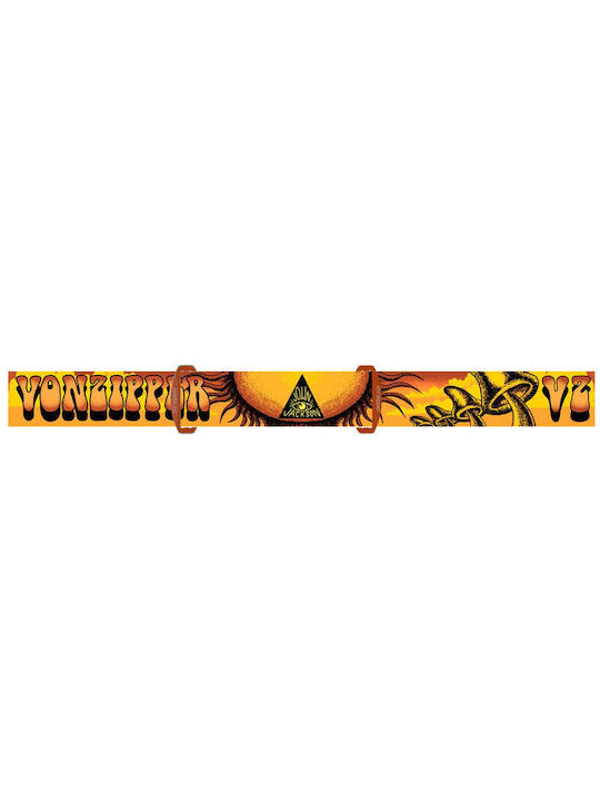 Vonzipper Μάσκα Σκι & Snowboard Ενηλίκων Πολύχρωμη με Φακό σε Πορτοκαλί Χρώμα