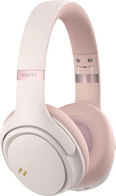 Havit H630BT PRO Ασύρματα/Ενσύρματα Over Ear Ακουστικά με 50 ώρες Λειτουργίας Ροζ