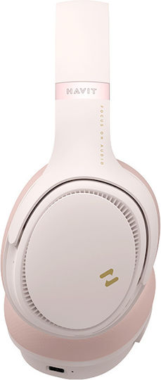 Havit H630BT PRO Безжични / Жични Over Ear Слушалки с 50 часа Работа Розови