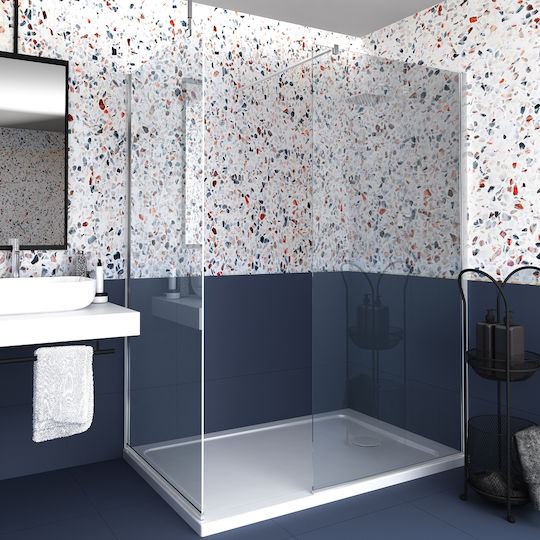 Orabella Serena Shower Screen for Shower with Sliding Door 60x200cm Clean Glass