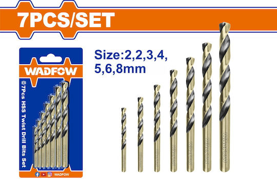 Wadfow Set of 7 Drills HSS for Metal