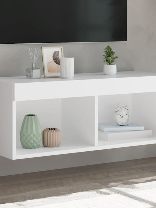 TV Stand Wooden White L80xW30xH30cm