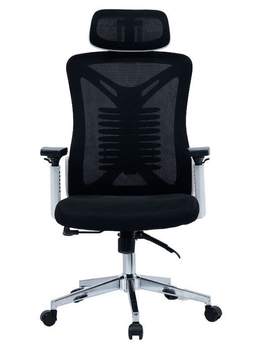 Pakketo Andrew Executive Office Chair With Recline And Adjustable Arms Black-White