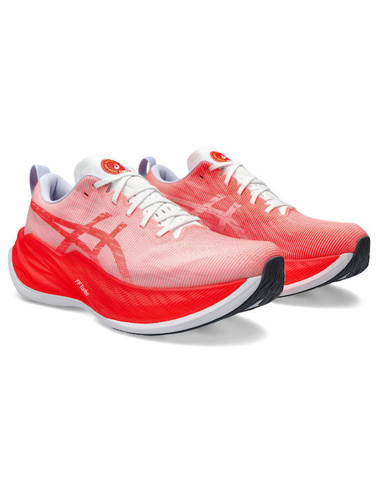 ASICS Superblast COS Ανδρικά Αθλητικά Παπούτσια Running White / Sunrise Red