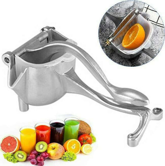 Handpresse Zitrone / Orange aus Edelstahl in Silber Farbe