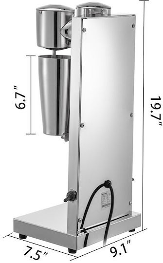 Vevor Commercial Coffee Frother in Silver Color 180W with 2 Speeds