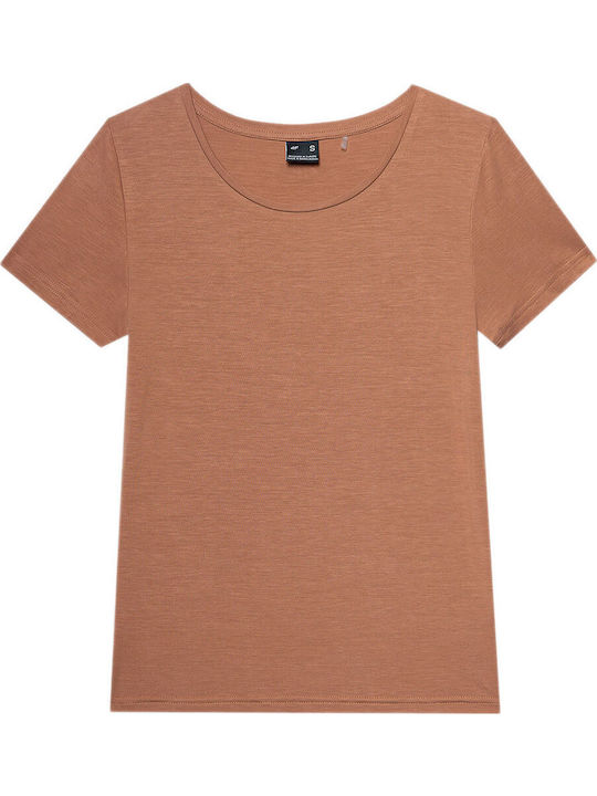 Γυναικείο Αθλητικό T-shirt Καφέ