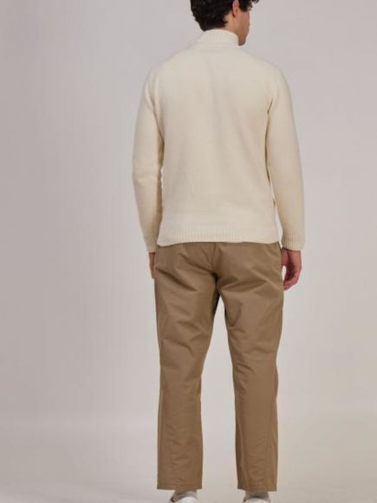 Wool & Co Ανδρική Ζακέτα OFF WHITE