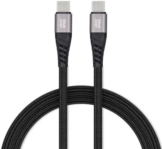 Blue Star USB 2.0 Cable USB-C male - USB-C 60W Μαύρο 1.2m 594895