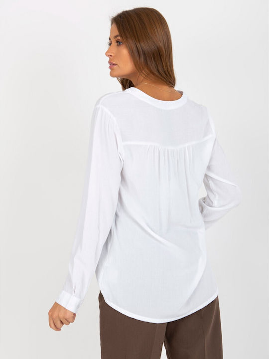 Sublevel Damen Bluse Langärmelig Weiß