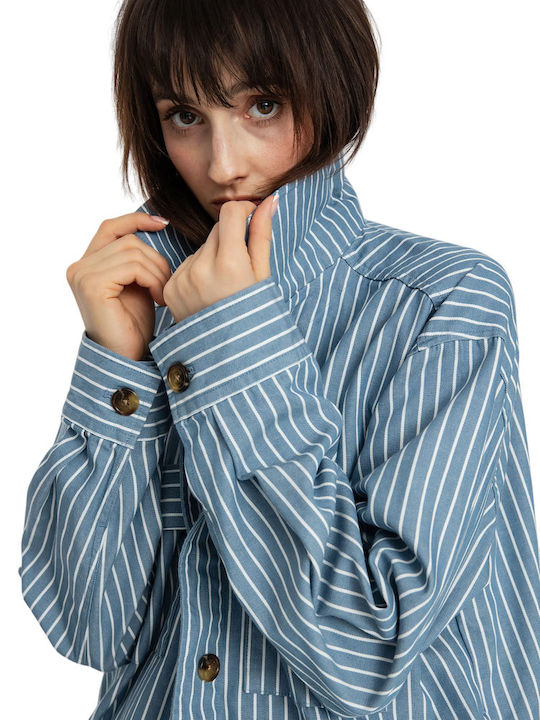 Brixton Women's Denim Striped Long Sleeve Shirt ''''''