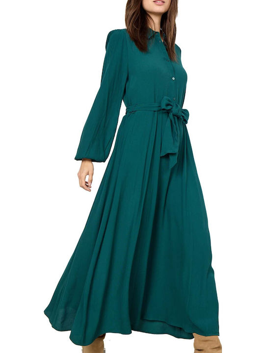 Soya Concept Maxi Shirt Dress Dress Green (Green)