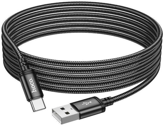 Hoco X91 Braided USB 2.0 Cable USB-C male - USB-A 60W Μαύρο 3m HC-X91TBK-3M