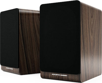 Acoustic Energy AE100-2 APA2023-01110 Pair of Hi-Fi Speakers Bookself 120W 2 No of Drivers W16.5xD25xH29cm. Dark Walnut