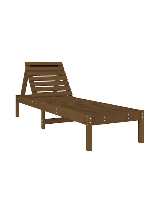 Deckchair Double Wooden Brown 199.5x60x74cm.