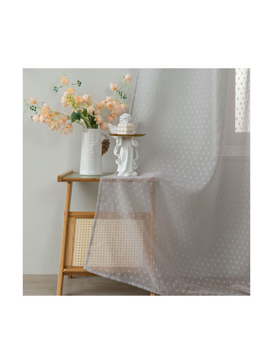 Whitegg Curtain with Grommet K0142-3 Gray 140x285cm