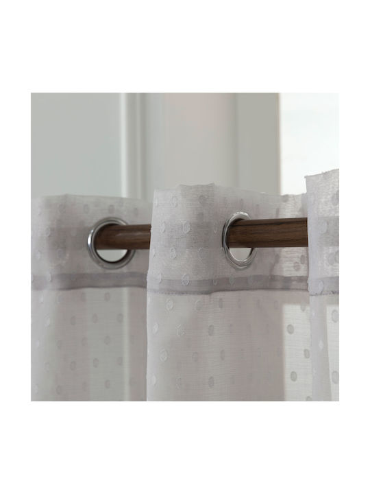 Whitegg Curtain with Grommet K0142-3 Gray 140x285cm