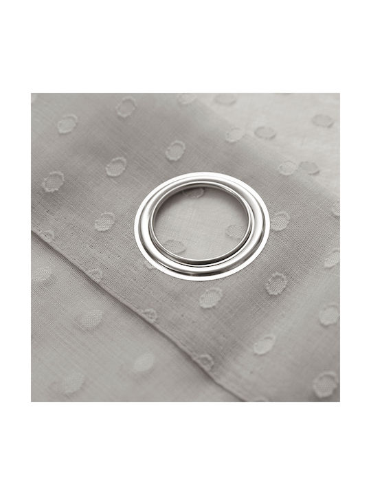 Whitegg Curtain with Grommet K0142-3 Gray 140x285cm