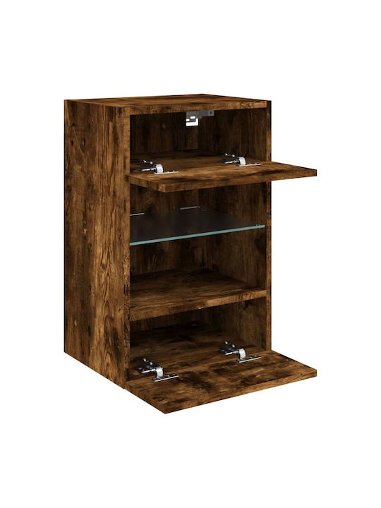 Cabinet Wall with LED Smoky Oak 40x30x60.5cm