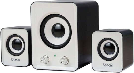 Spacer SPB-807 Difuzoare de Calculator 2.1 cu Putere 8W în Negru Culoare