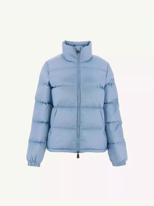 Just Over The Top Women's Long Puffer Jacket for Winter Light Blue