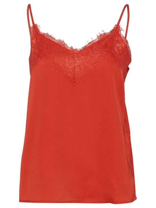 Women's Blouse with Straps Orange
