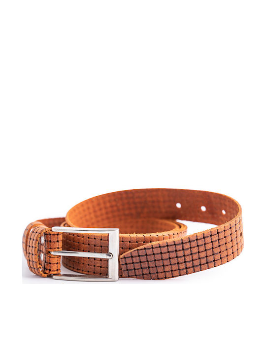 Herren Gürtel Leder Tabac Braun