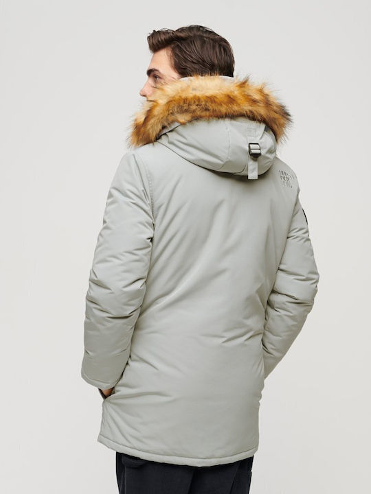 Superdry Everest Geacă pentru bărbați de iarnă Parka SKYLARK GREY M5011827A-1KJ