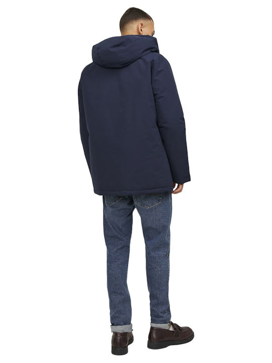 Jack & Jones Men's Winter Parka Jacket Navy