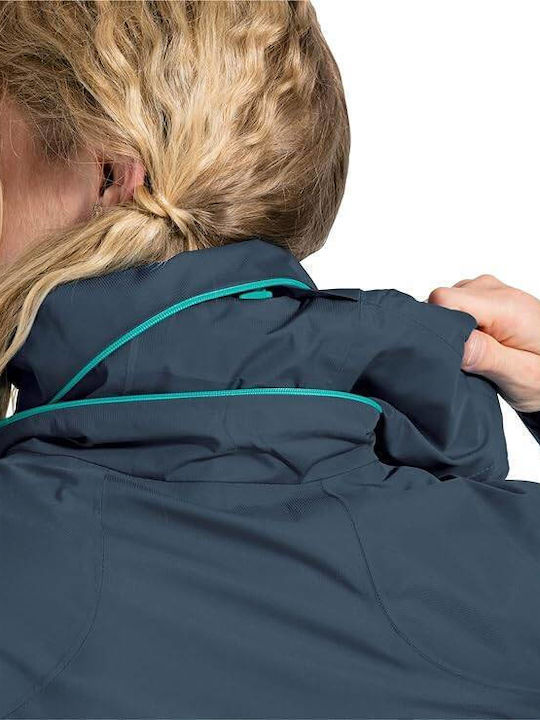 Vaude 4227-303 Γυναικείο Μπουφάν Soft Shell για Σκι & Snowboard Μπλε
