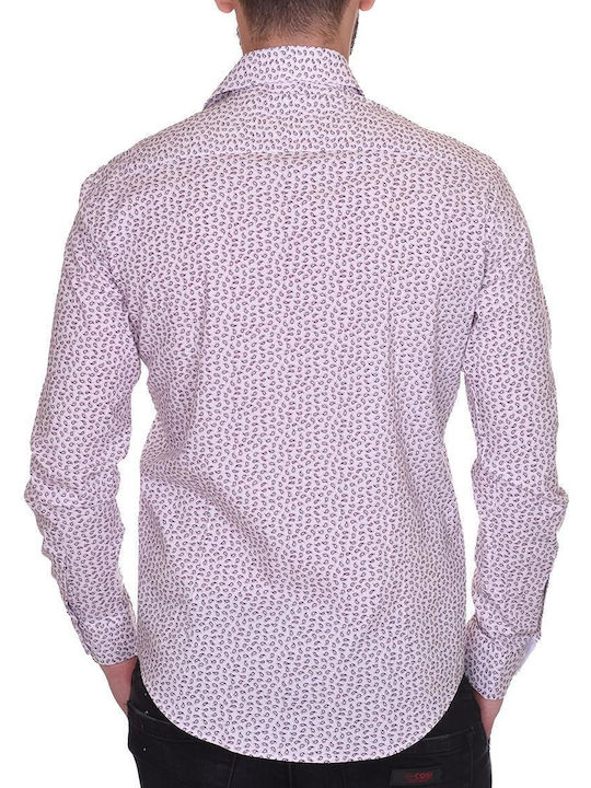 Nicolas Fratelli Men's Shirt Long Sleeve Bordeaux.