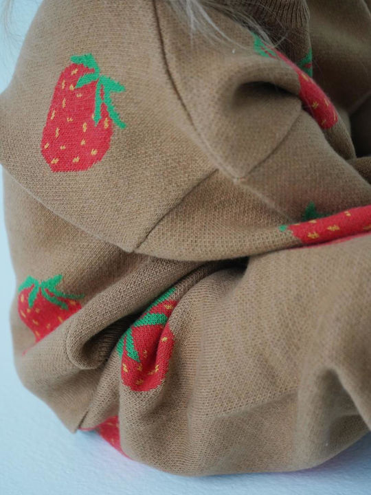 Kinderpullover Langarm Strawberry Brown