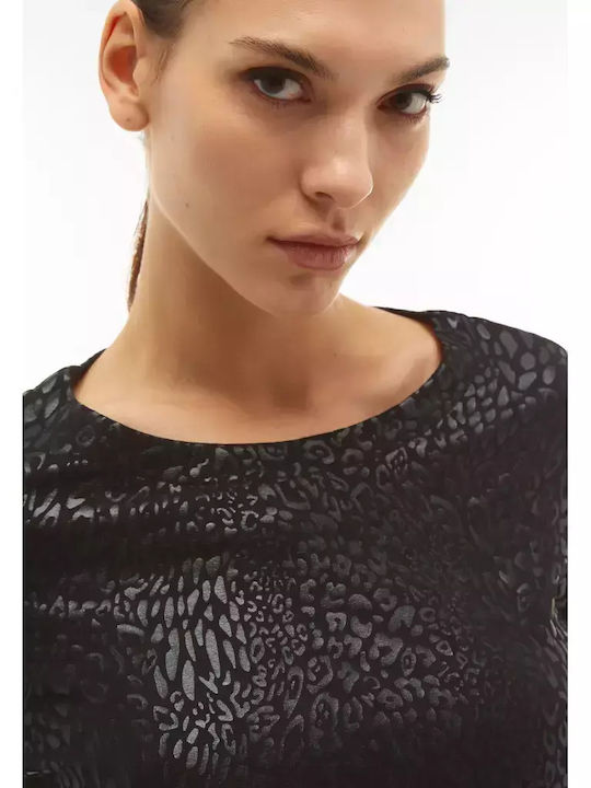 Bluza Damă Mânecă Lungă Animal Print Multicolor
