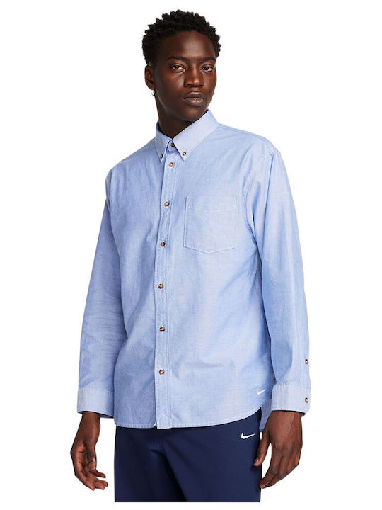 Life Oxford Buttondown Langärmlig Jeans Hemd Blau