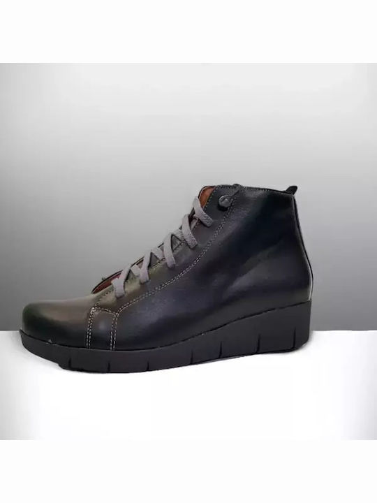 Leather Women's Ankle Boots Black