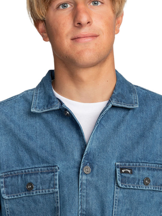 Ridge Camasa Barbati Mânecă Lungă Denim Overshirt OCS/OCEAN WASH