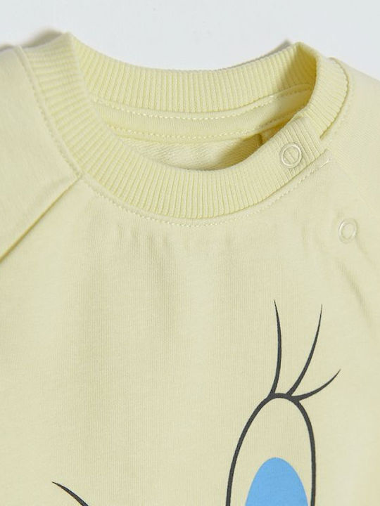 Kids Clothing Set with Leggings Winter 2pcs Ροζ και μπεζ .