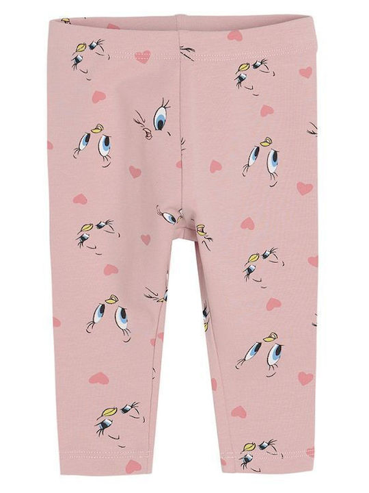 Kids Clothing Set with Leggings Winter 2pcs Ροζ και μπεζ .
