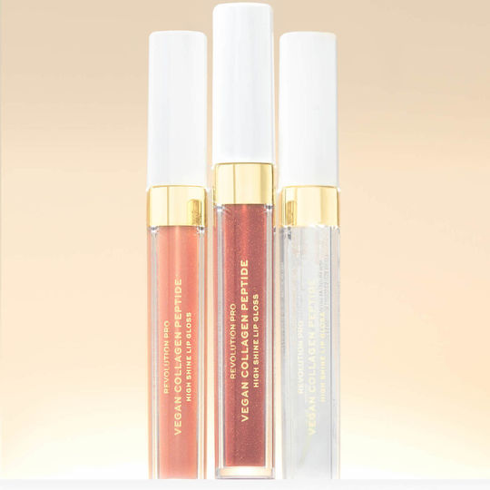 Revolution Beauty Vegan Collagen Peptide High Shine Lip Gloss Bombshell 4ml