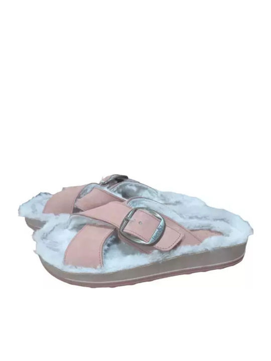 Leder Damen Hausschuhe Braune