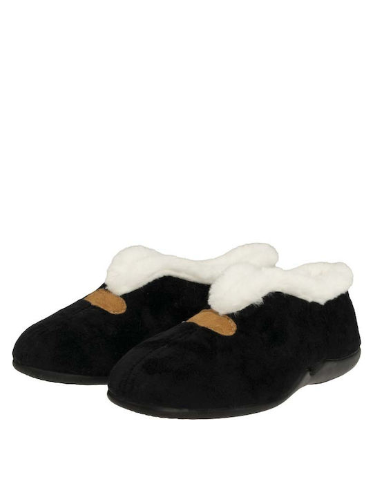 Medies D33 Winter Women's Slippers in Black color