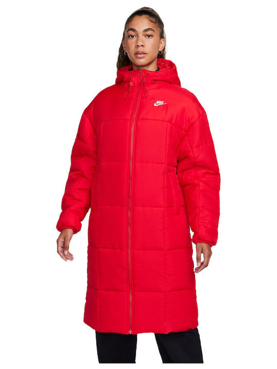 Sportswear Μακρύ Γυναικείο Puffer Μπουφάν για Χειμώνα ''''''