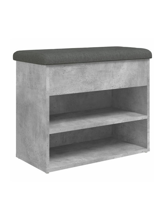 Entry Furniture with Shoe Rack & Bench Grey 62x32x50cm